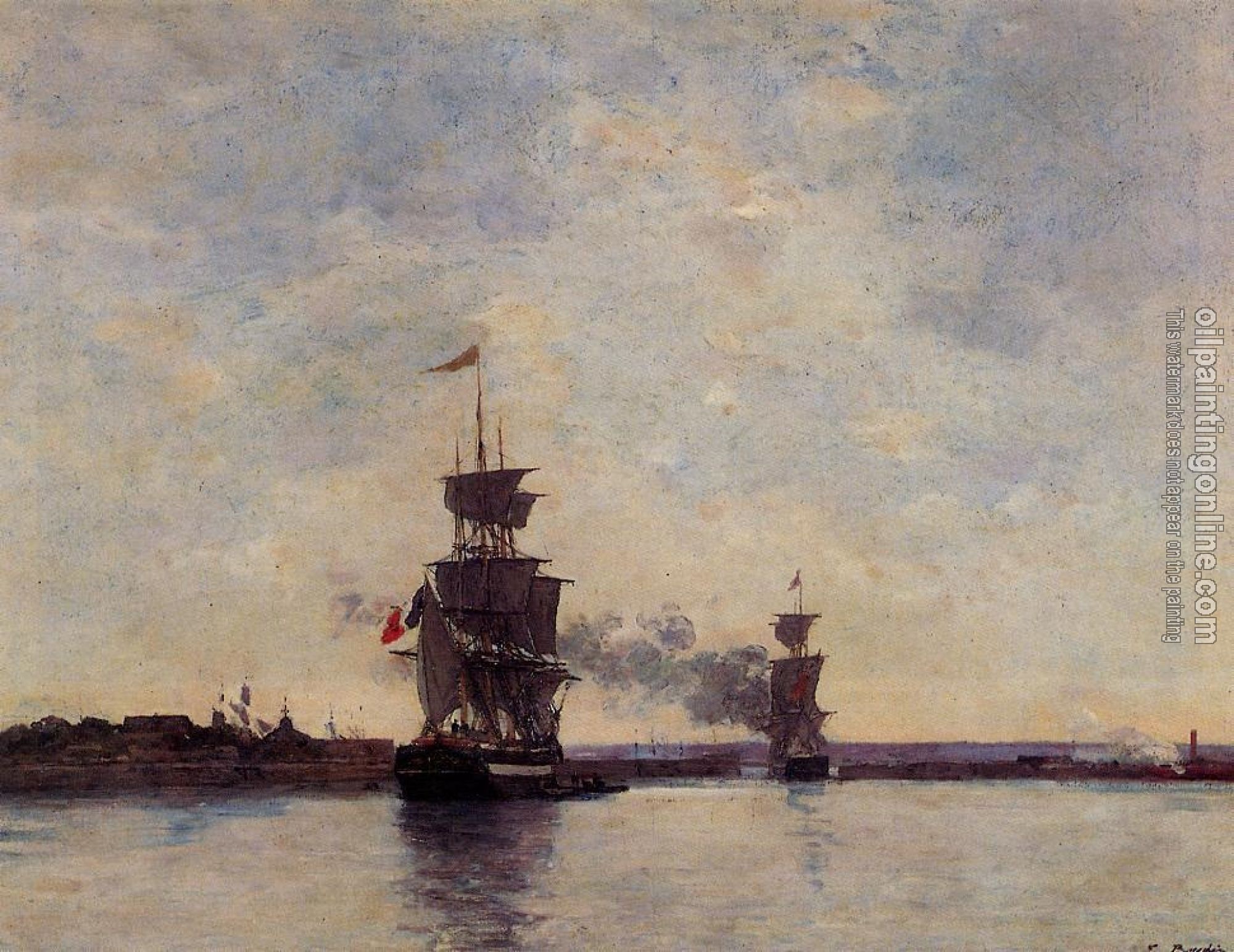 Boudin, Eugene - Sailing Ships Entering Port
